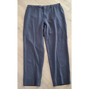 Canali 1934 Mens 36x29 100% Wool Dress Pants Charcoal Gray Micro Check Cuffed